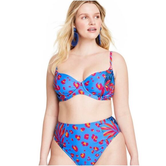 Thabita Brown Printed Bikini Bra Top Size M Medium NWT - Picture 1 of 9